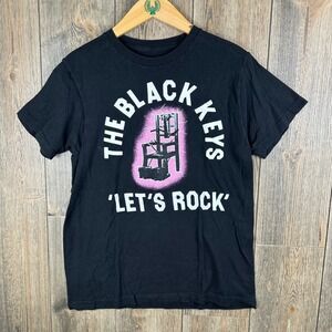 The Black Keys Lets Rock Concert T-Shirt Medium Black Electric Chair Graphic